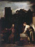 REMBRANDT Harmenszoon van Rijn Christ and the Woman of Samaria painting